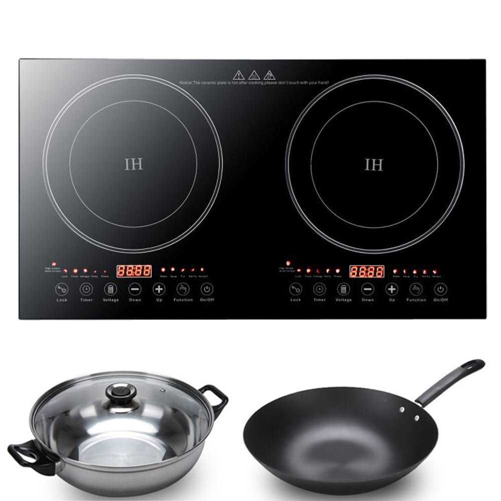 Tabletop & Embedded Dual Induction Cooktop - 110V US Plug, Perfect for Boiling Stewing Stir-Frying