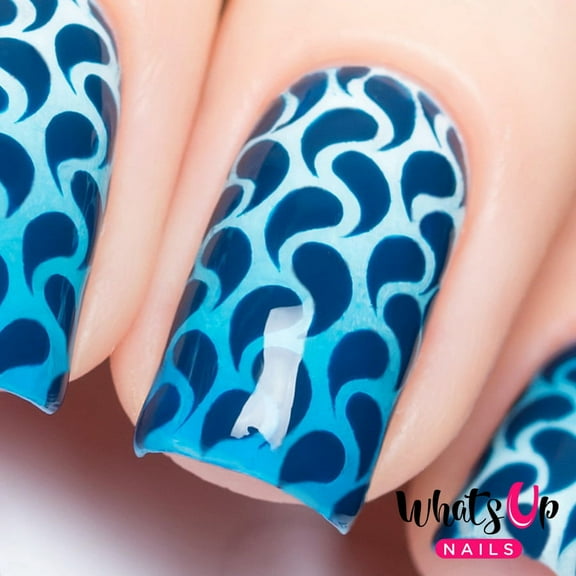 Whats Up Nails - Droplets Vinyl Stencils Nail Art Design