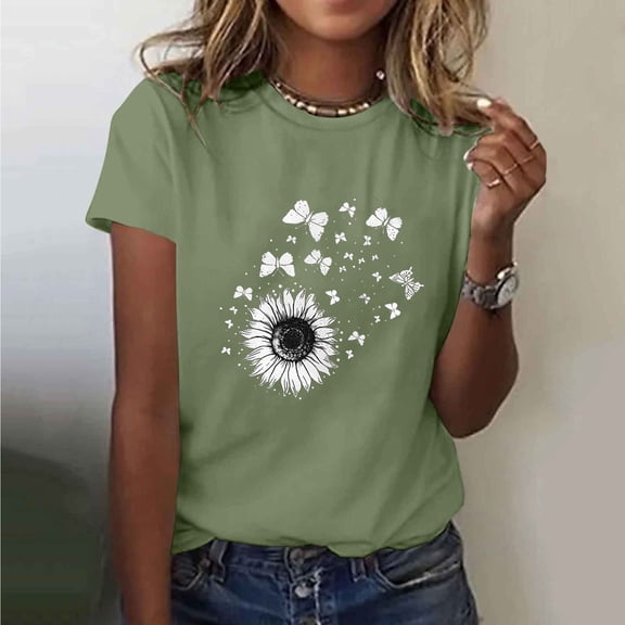 Pohista Boho Tops for Women Summer Shirts for Women Trendy Going out Summer Blouse Short Sleeve Shirts for Women Plus Size reorder items previously ordered