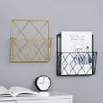 thumbnail image 4 of Wall-Mounted Books Storage Rack Magazine Holder Books Organizer Iron Book Supporter Black, 4 of 5