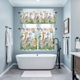 thumbnail image 5 of Hippopotamus Giraffe Zebra Elephant Tiger Curtain Tier and Valance Set 3 Piece, Animal Green Leaf 3-inch Rod Pocket Window Tier Curtains Valance for Kitchen Living Room, 5 of 9