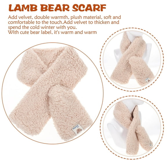 Raindrops  Winter Warm Scarf Neck Warmer Shawl Fuzzy Scarfs Miss Beige