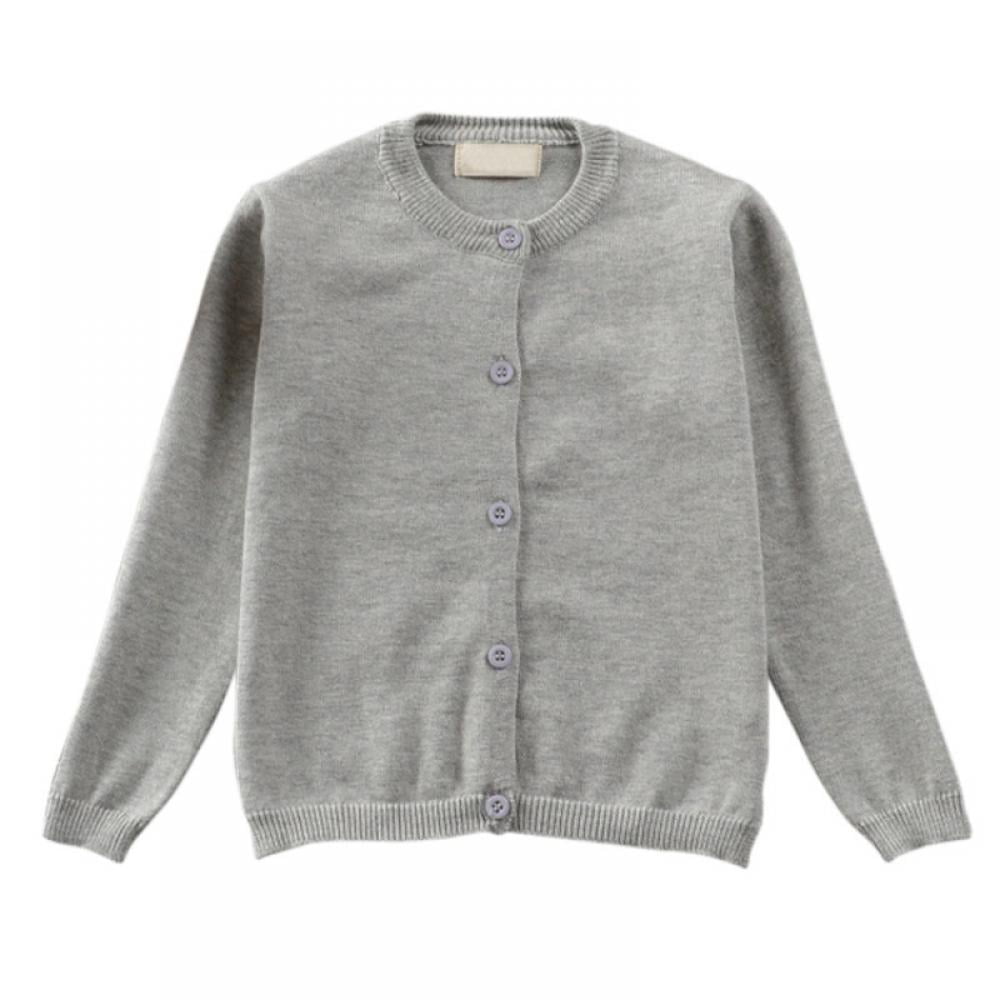 SYNPOS Little Girl Knit Cardigan Sweater - Toddler Button Down School ...