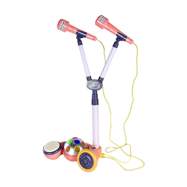 Microphone With Stand Kids Standing Microphone Kids With Adjustable Stand Microphone For Kids With Flashing Stage Lights And Pedals Singing Recorder For Girls Boy