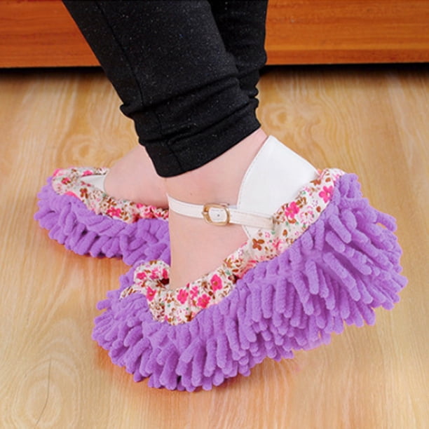 Cubierta de la fregona zapatilla cubierta del piso zapatilla de limpieza 1 pieza reutilizable desmontable lavable limpieza del piso del hogar zapatilla mopa zapatos cubierta ANGGREK Otros
