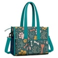 thumbnail image 2 of Teacher Tote Bag,Paw Prints and Bones Teacher Utility Tote Bag,Large Work Tote Bags for Women with Multiple Pockets,Top Zipper Closure,13.8x10.6x6.7 Inch, 2 of 5