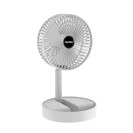 

Gecheer Foldable Telescopic Fan Wireless Portable Desk Fan USB Rechargeable Built-in Battery 2000mAh Adjustable Height 3 Speeds For Household Adjustable Ventilation Fan