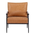 thumbnail image 4 of A&D Home Parker Vegan Leather Accent Chair, Camel, 4 of 8