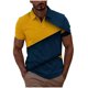 thumbnail image 2 of Ceisia Men's Summer Casual Diagonal Color Block Mesh Short Sleeve Lapel Shirt Multicolor XXXXXL Gifts, 2 of 7