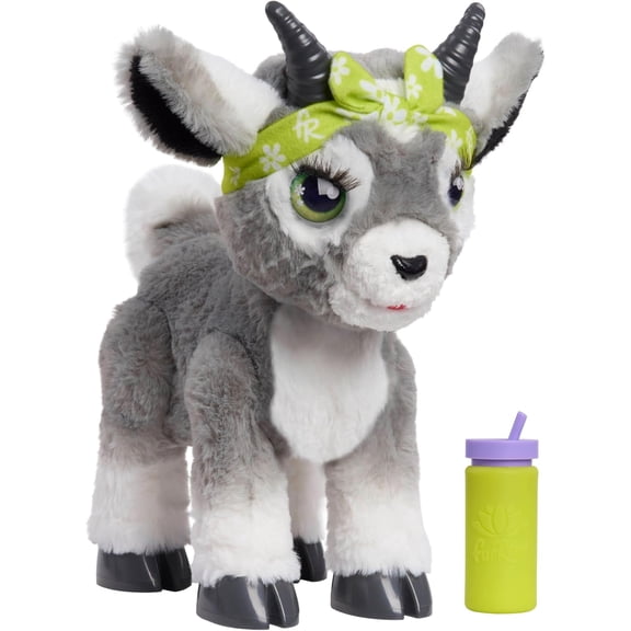 furReal Daisy The Yoga Goat Interactive Toy, 11-inch Realistic Plush, Kids Toys for Ages 4 Up