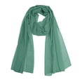 thumbnail image 1 of INSPIRAR CHIC Bufanda de Chiffon Sólido para Mujeres Ligera Suave Sheer Larga Envoltura para la Cabeza Chal Bufandas Verde Teal 68.9x27.6 pulgadas, 1 of 7