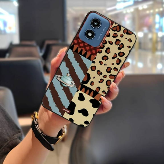 JNG-Phone Case For MOTO G Play 2024/4G/5G, oil painting Anti-dust Graffiti Shockproof Soft case TPU Waterproof Fashion Design Full wrap Durable Phone Pouch Anti-knock Dirt-resistant Cute