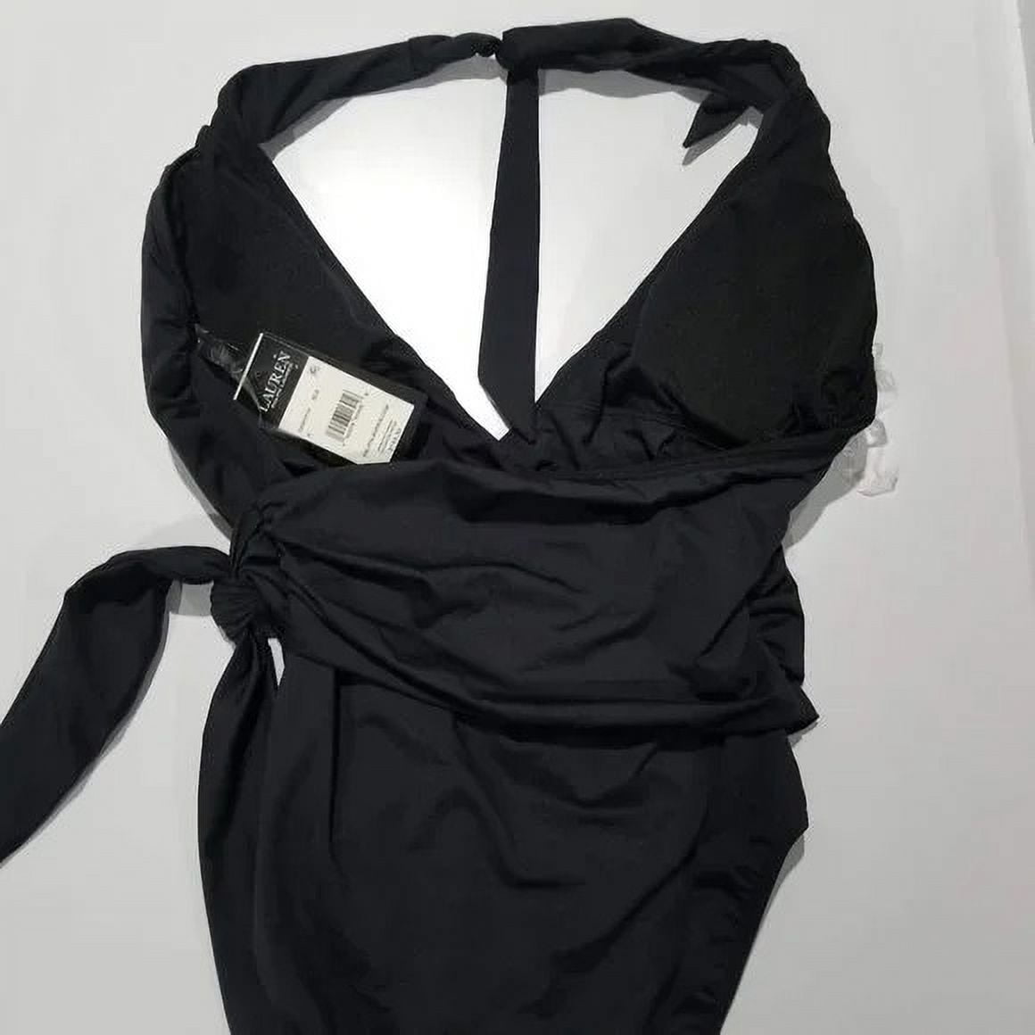 Ralph Lauren BLACK Swimwear: Halter Side-Tie Tummy Control