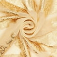 thumbnail image 3 of Leafy Vine Metallic Embroidered Chiffon Polyester Metallic 55 GSM 44/45 Inch Fabric By The Yard For Sewing Apparel & Décor - Gold (5 Yards), 3 of 4