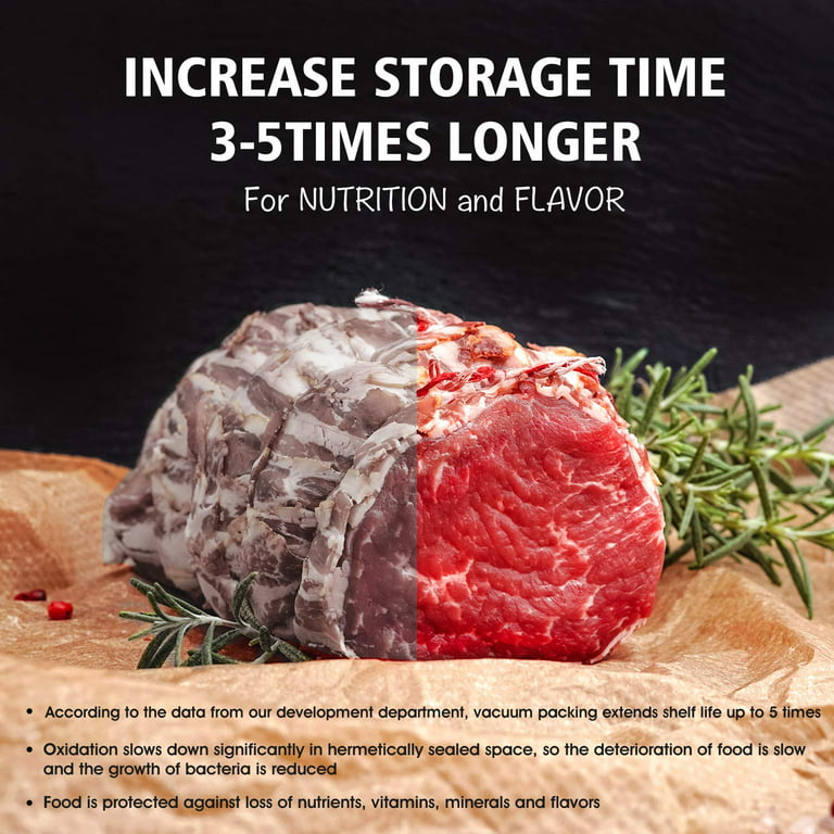 FOUR Rolls 11 Inch x 25 Feet Food Seal Vacuum Sealer Food Storage Bag Rolls