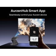 Aurzen ZIP Tri-Fold Portable Mini DLP Projector, Pocket-Sized, Instant Focus, 5H Battery | 5,000mAh Fast Charging, Zero-Lag Screen Mirroring, Full-Screen Display for Indoor/Outdoor Movies,Grey