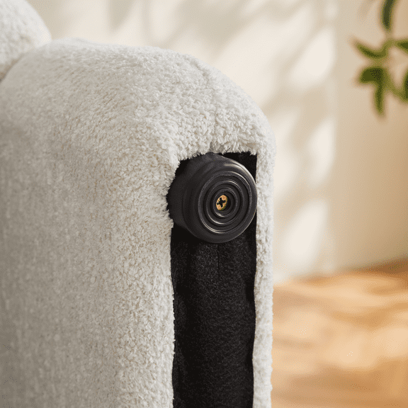 Modern Sofas Leisure Convertible Alpaca Wool Fabric Sofa Chair, Modern 2 - in - 1 Functional Compressed Sofa Bed Perfect for small space ,Perfect for living room, dormitory or apartment, study,Rusti