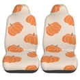 thumbnail image 2 of XMXT 2Pcs Car Seat Cover Decor Protector, Halloween Pumpkin Seamless Print Front Seat Covers for Cars SUVs, Universal Fit, 2 of 9