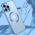 thumbnail image 5 of Mantto Magnetic Slim Crystal Clear for iPhone 13 Pro Max Case Magsafe [Not Yellowing][Compatible with MagSafe] [No.1 Strong Magnets] Compatible with iPhone 13 Pro Max Protective Case, Darkblue, 5 of 7