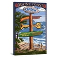 thumbnail image 1 of Camden, Maine - Destinations Sign - Lantern Press Artwork (16x24 Gallery Wrapped Stretched Canvas), 1 of 1