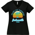 thumbnail image 3 of Inktastic Summer Enjoy the Sunshine Jacksonville Florida in Blue Women's Plus Size V-Neck T-Shirt, 3 of 5