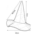 thumbnail image 2 of Quilted Witch Hat, Foldable Pointed Costume Hat for Halloween Theme Party, 2 of 2