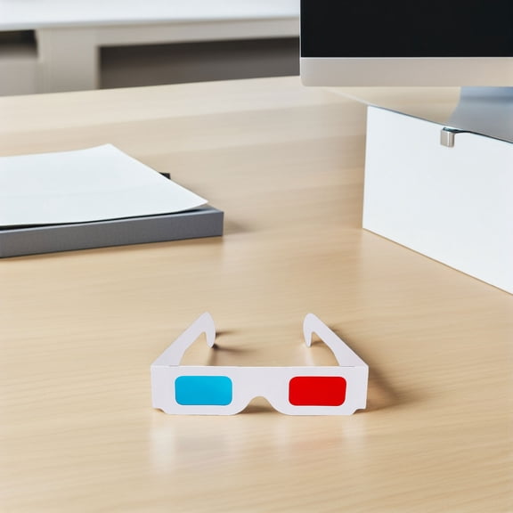 STOBOK 150Pcs Red Blue Cardboard 3D Glasses for Movies Dvds Comics Universal Fit