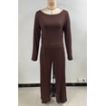 thumbnail image 5 of 1. Women's 2-Piece Long Sleeve Travel Outfit, Loose Lounge Pants Set, Casual Athletic Home Wear, 5 of 8