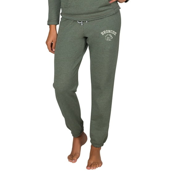 Women's-Concepts Sport Green Boise State Broncos Mainstream French Terry Tri-Blend Sweatpants
