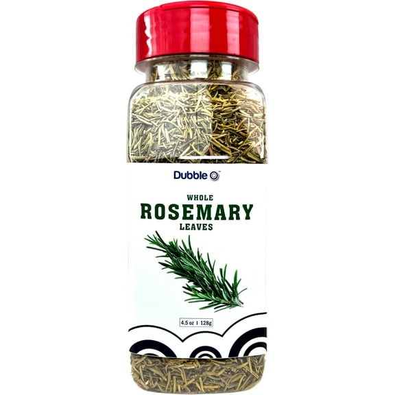 Whole Rosemary Leaves - 4.5 oz. ⦾ Non GMO, Kosher, Halal, and Gluten Free ⦾ Dubble O Brand