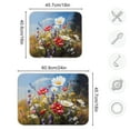 thumbnail image 3 of Dish Drying Mat Daisy Wild Flower Kitchen Mats Microfiber Counter Absorbent Dish Pad Drainer Rack 16"x18", 3 of 7
