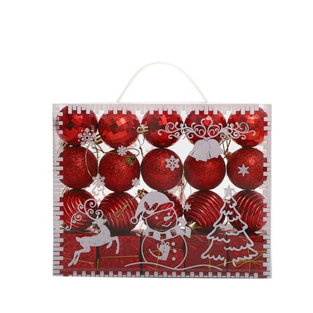 

WOXINDA Christmas Decoration Ball Decorations 20PC Christmas Tree Ball Gift Boxes Decorated With Ball And Ball Pendants Mini Chandelier Ornament