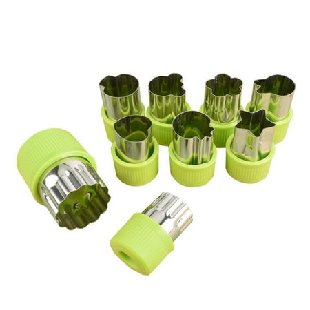 

DESTYER 9pcs Stainless Biscuit Molds Cookie Shape Tray Pan Set DIY Kid Food Baking Tools
