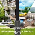 thumbnail image 4 of Outsunny Base de Demi-Parasol en Résine de 20 Lb Support de Parasol d'Extérieur Poids Noir, 4 of 10