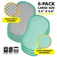 thumbnail image 2 of Soft-Scrub by Tuff-Scrub Microfiber Scrub-N-Wipe Cleaning Sponge Pads, Delicate Multi-Surface, Non-Scratch Scrubbing & Wiping, Pack of 6, 2 of 6