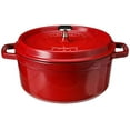 thumbnail image 7 of STAUB Cast Iron Dutch Oven 4-qt Round Cocotte, Made in France, Serves 3-4, Cherry Cherry Round Cocotte, 7 of 7