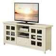 thumbnail image 2 of Convenience Concepts Newport Park Lane 1 Drawer TV Stand with Storage Cabinets and Shelves for TVs up to 65 Inches, Ivory, 2 of 8