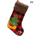 thumbnail image 2 of Christmas Stocking Cartoon Plaid Large Cute Tree Hanging Stocking Cuff Stocking, 2 of 10