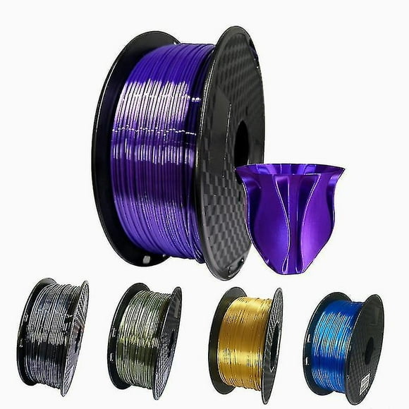 3D printer accessories coloful 1.75mm pla 3d printer filament 500g shiny silk pla 3d diy filament black gold rainbow pla (HTOOQ)