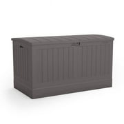 58 x 32 in. 200 gal Plastic Deck Box, Grey