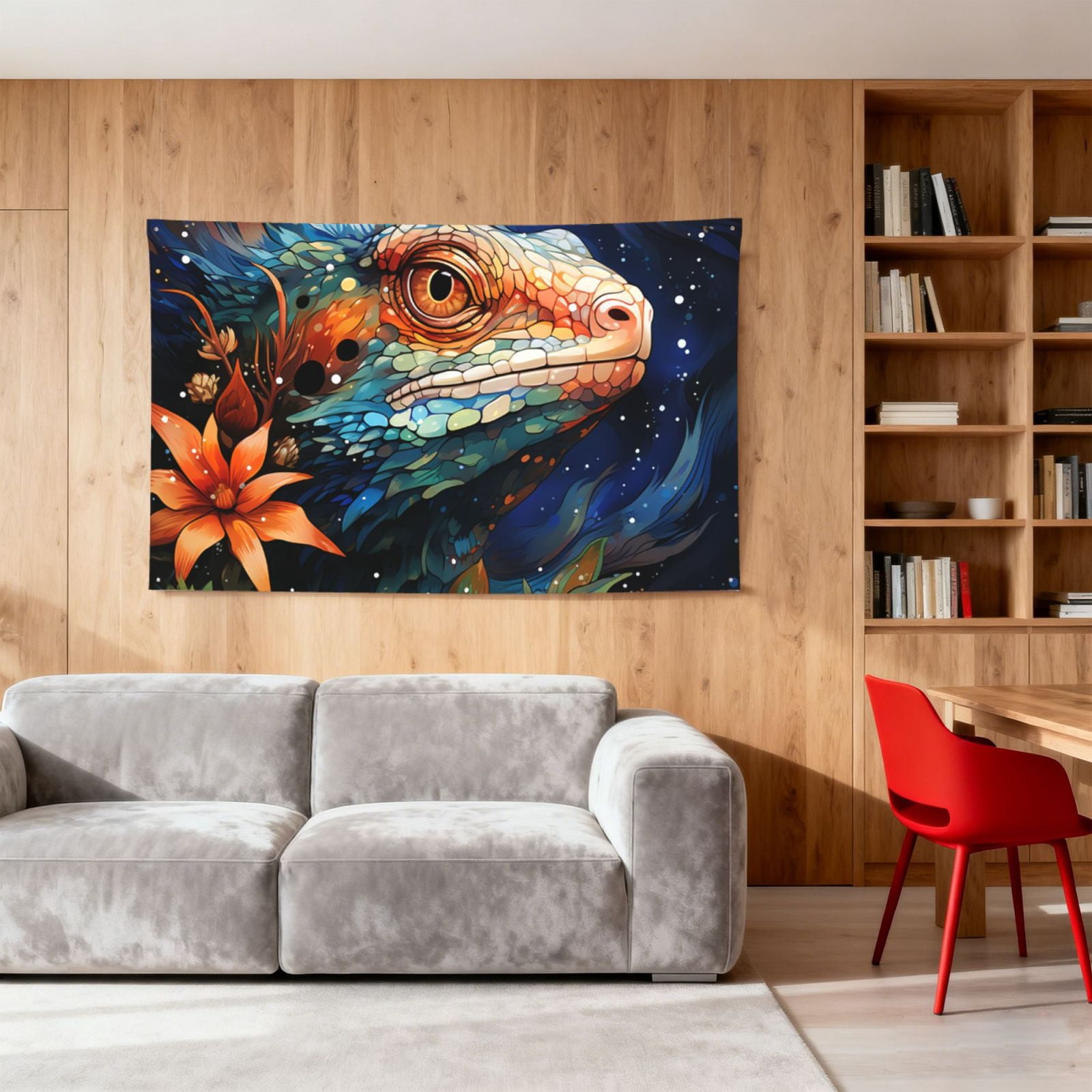 Lizards Lizard Starry Four Hole Decorated Banner Flag for Garden Yard Home Decoration Indoor Outdoor 4x6 Ft
