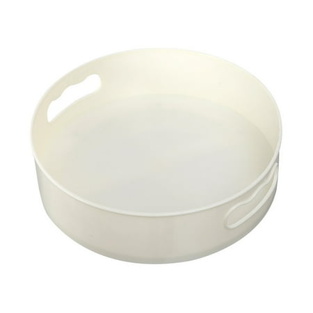 

SSBSM Rotating Tray Creative Non Slip Versatile PP Large-capacity Kitchen Storage Plate for Home