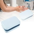 thumbnail image 2 of Flip Top Soap Dish with Lid Drainage Soap Holder Box, No Punch Bathroom Soap Rack Storage Container for Sink Counter Toilet Laundry Room Home Hygiene Organization, 2 of 4