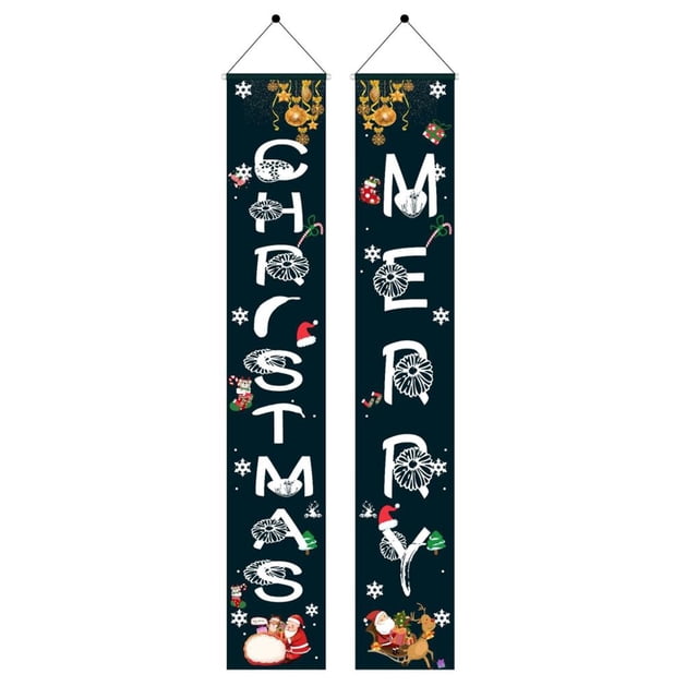 Wosthever Regalos pensativos, cartel de puerta de Navidad para decoración festiva del hogar, mejora las decoraciones de la puerta del estado de Kits de decoración para fiestas Numero 5