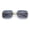 Gold - Smoke, variant on Luxury Gangster Bevel Rectangle Rimless Jaguar Hinge Showy Sunglasses Silver - Black
