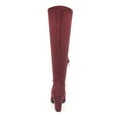 thumbnail image 4 of Dream Pairs Women Suede/Pu Classic Chunky Heel Platform Knee High And Up Boots Midleg Burgundy Size 9.5, 4 of 5
