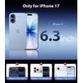 thumbnail image 2 of Protector de pantalla Mkeke para iPhone 17 de 6,3" con privacidad de 25° y dureza 9H+, paquete de 3, 2 of 8