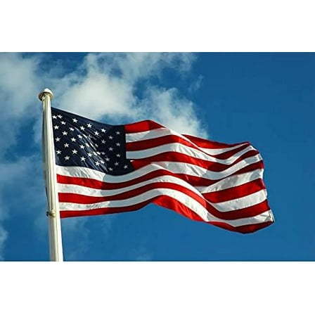 American Flag - Made in USA - Embroidered Stars/Sewn Stripes/Size 3' x 5'