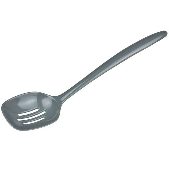 Hutzler 12-Inch Melamine Slotted Cooking Spoon - Gray