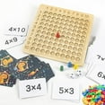 thumbnail image 1 of Wooden Math Multiplication Board Montessori Children Counting Toy Educational Game Blocks for Toddlers Kids Over 3 Years Old, 1 of 10